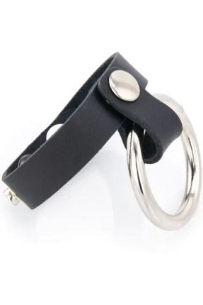 Deri ve metal cock ring