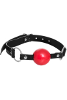 Hakiki deri silikon ball gag – 4cm