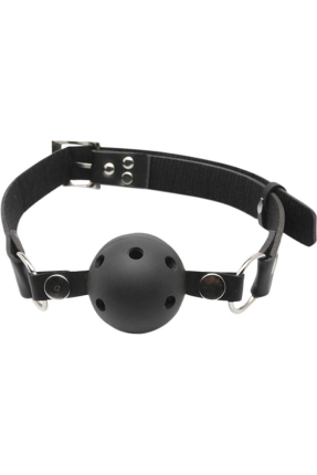 Hakiki deri kayışlı ball gag