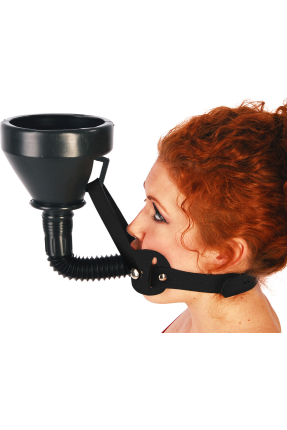 Funnel gag for enema play