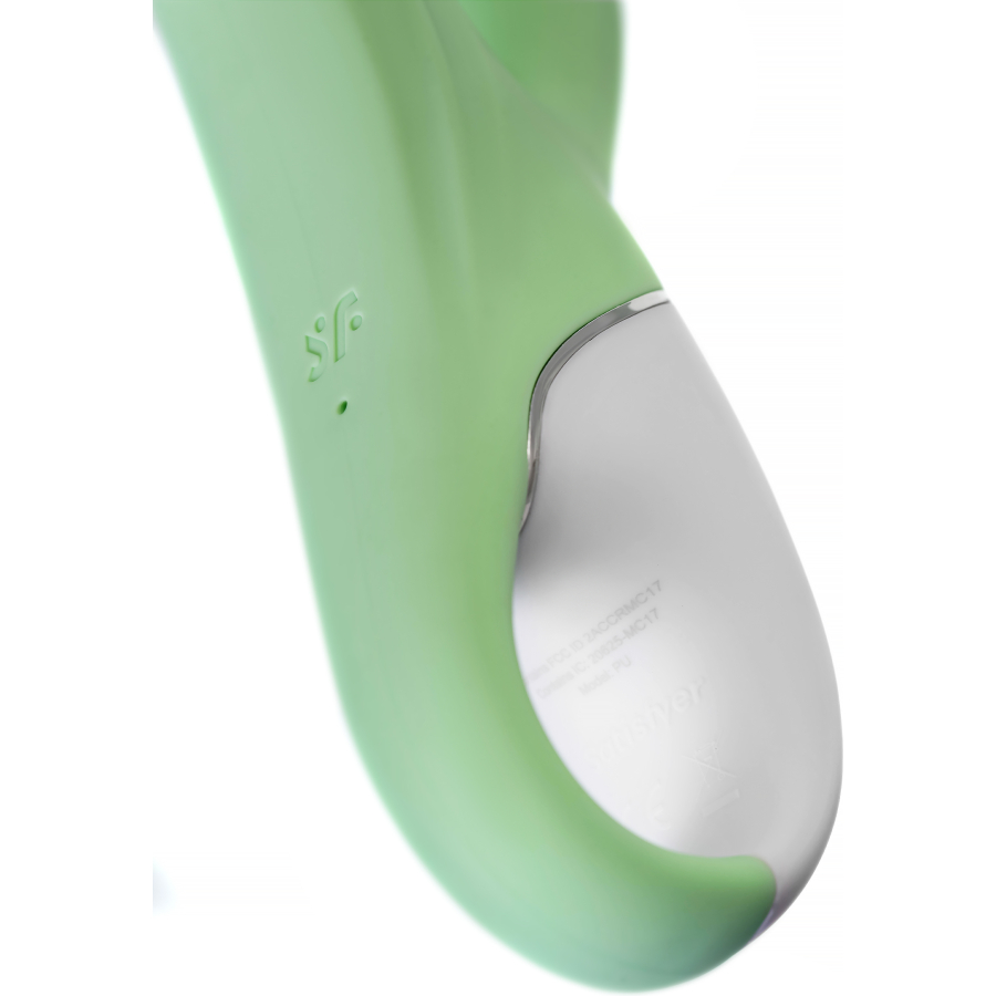 Satisfyer Air Pump Banny 5 Anal Vibratör, Silikon, yeşil, 15 cm