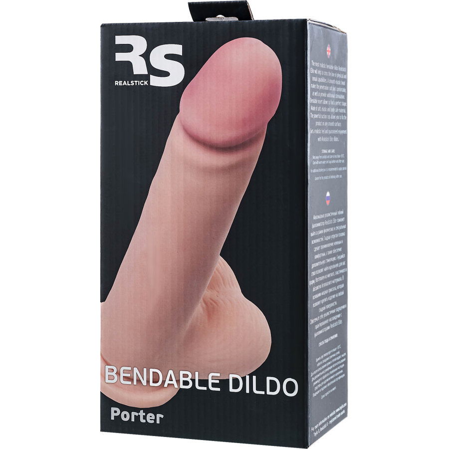 RealStick Elite Porter gerçekçi Yapay penis, TPR, çıplak, 23,5 cm