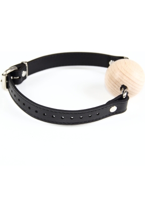 Deri Kayışlı Ahşap Ball Gag (5 cm)
