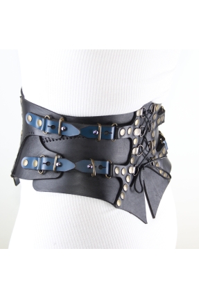 Steampunk Hakiki Deri Korse