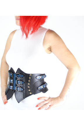Steampunk Hakiki Deri Korse