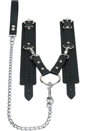 Hakiki Deri BDSM Karmen Kelepçe Seti
