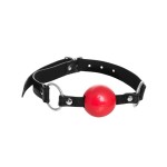 Genuine Leather Silicone Ball Gag – 4cm