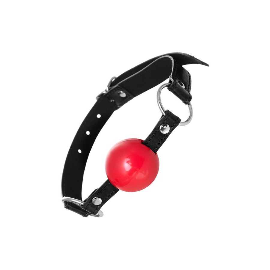 Genuine Leather Silicone Ball Gag – 4cm