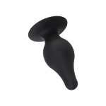 Spade Anal Plug, M , Silekspan, siyah, 10 cm