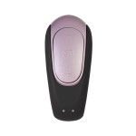 Satisfyer Double Fun Black Çiftler İçin Mini Vibratör, silikon, siyah, 18 cm