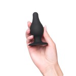 Spade Anal Plug, M , Silekspan, siyah, 10 cm