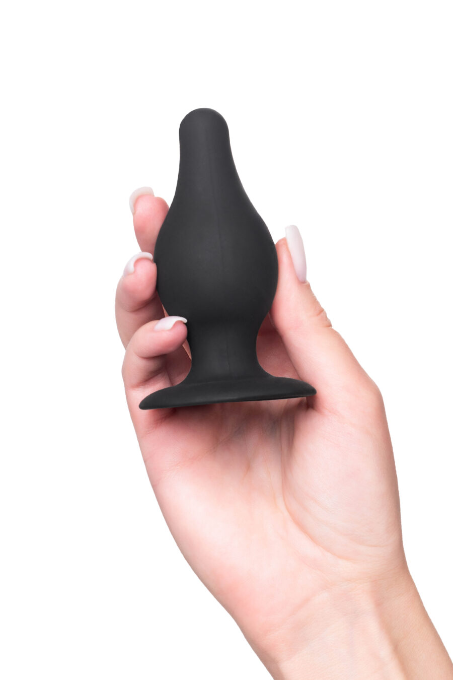 Spade Anal Plug, M , Silekspan, siyah, 10 cm