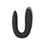 Satisfyer Double Fun Black Çiftler İçin Mini Vibratör, silikon, siyah, 18 cm