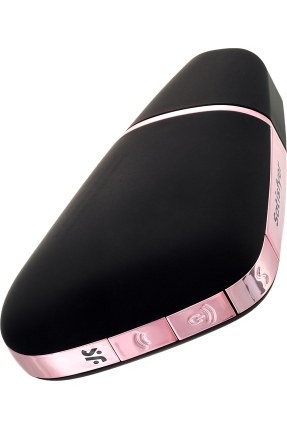 Satisfyer Love Triangle Vakum Dalgası Klitoral Stimülatör, Silikon, Siyah, 8,8 cm