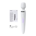 Satisfyer Wand-er Woman Vibratör, ABS plastik, beyaz, 34 cm