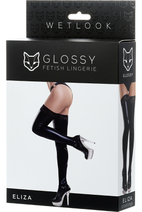 Glossy ELİZA Dantelli Wetlook Çorap