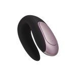 Satisfyer Double Fun Black Çiftler İçin Mini Vibratör, silikon, siyah, 18 cm