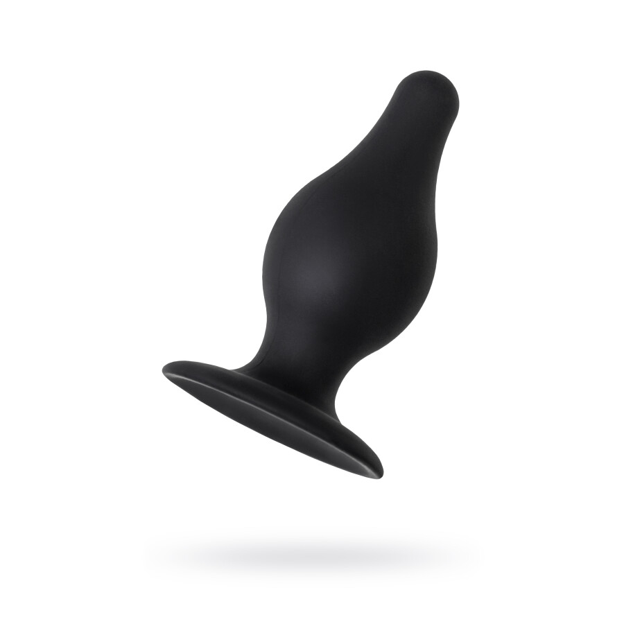 Spade Anal Plug, M , Silekspan, siyah, 10 cm