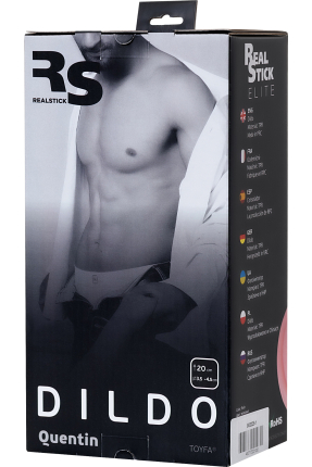 RealStick Elite Quentin gerçekçi Yapay Penis, TPR, çıplak, 21 cm
