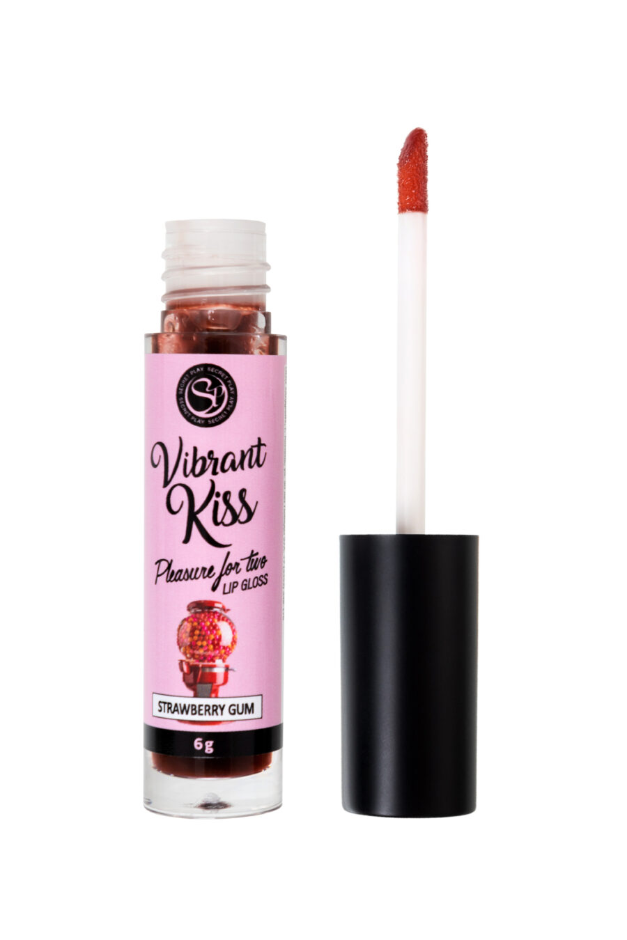 SECRET PLAY Lip Gloss Vibrant Kiss’ Çilekli Sakız Aromalı Dudak Parlatıcı, 6 gr