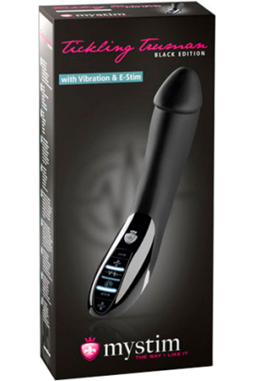 Mystim Tickling Truman Elektro Stimülasyonlu Vibratör, Silikon, Siyah, 27cm