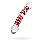 Sexus Glass Çift Taraflı Cam Dildo , Şeffaf, 21 cm