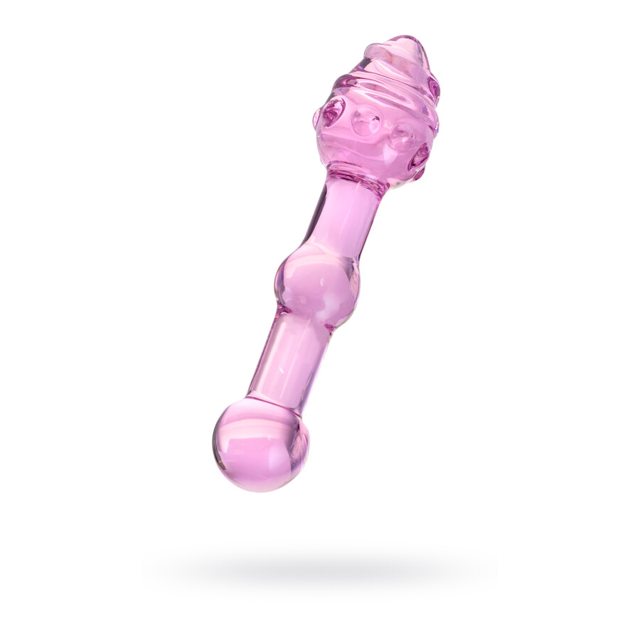 Çift Taraflı Cam Dildo, 17 cm