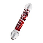 Sexus Glass Çift Taraflı Cam Dildo , Şeffaf, 21 cm