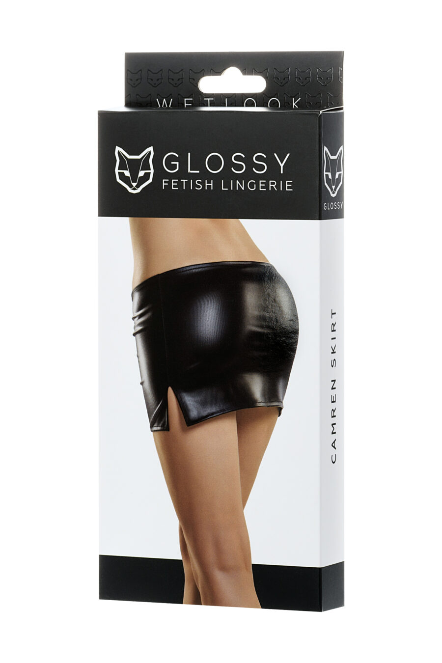 Glossy CAMREN Leather Mini Skirt