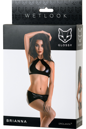 Glossy Brianna Wetlook Crop Takım