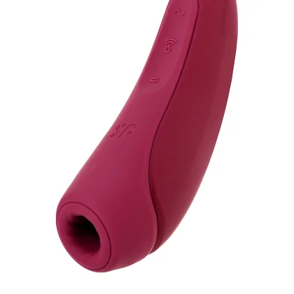 Satisfyer Curvy 1 Connect App Vakum Dalgası Klitoris Vibratörü, silikon, kırmızı, 14,3 cm