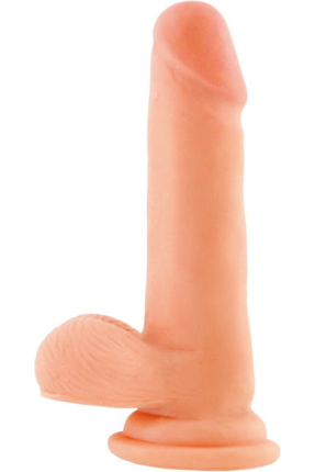 RealStick Elite Zack Vantuzlu yapay penis, TPR, Çıplak, 18 cm