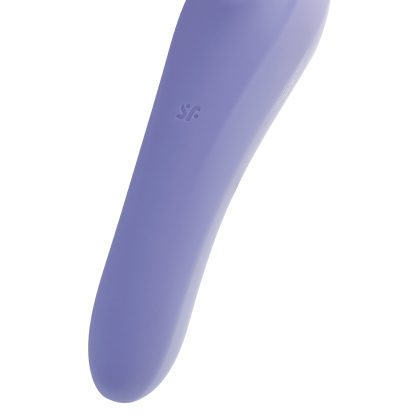 Satisfyer Dual Pleasure Vakum Dalgası Klitoral Vibratör, silikon, mor, 17.9 cm