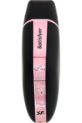 Satisfyer Love Triangle Vakum Dalgası Klitoral Stimülatör, Silikon, Siyah, 8,8 cm