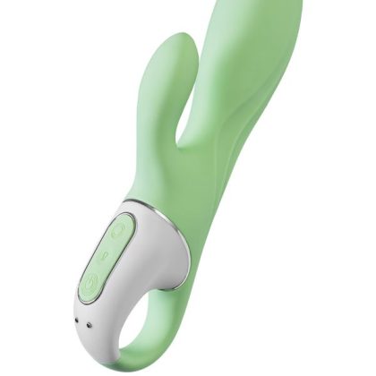 Satisfyer Air Pump Banny 5 Anal Vibratör, Silikon, yeşil, 15 cm