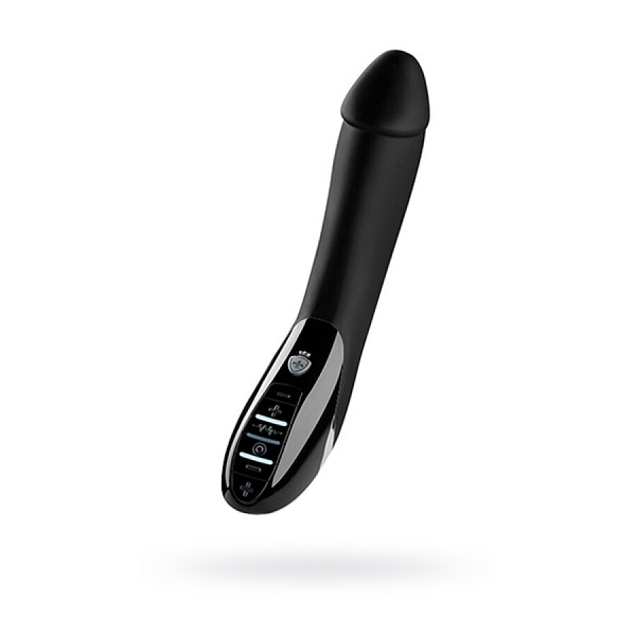 Mystim Tickling Truman Electro Stimulation Vibrator, Silicone, Black, 27cm