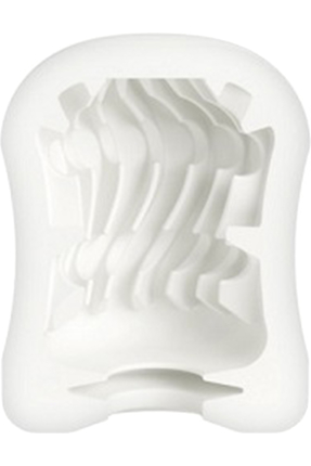 Mystim Masturbatin Swirl Gir Masturbatör, TPE, beyaz, 4,5 cm