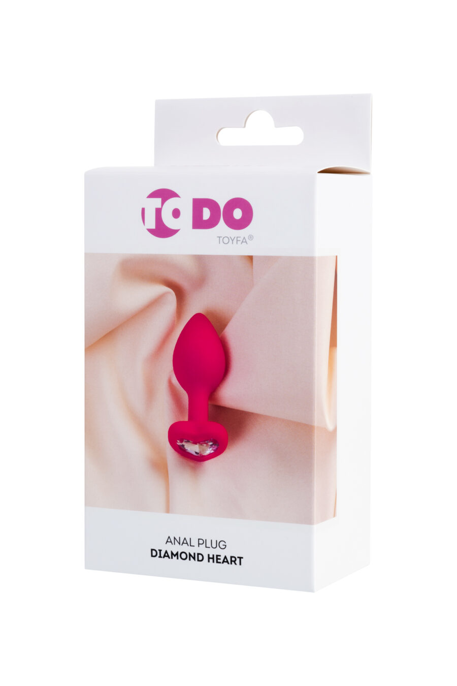 ToDo by Toyfa Diamond Heart Anal Plug, silikon, pembe, 7 cm, Ø 2 cm, 18 g