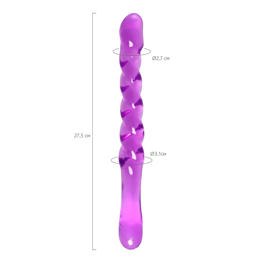 Çift taraflı Jel Dildo Tanza 27,5 cm