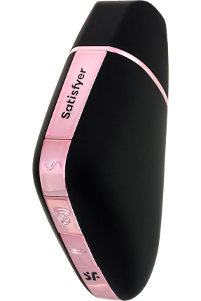 Satisfyer Love Triangle Vakum Dalgası Klitoral Stimülatör, Silikon, Siyah, 8,8 cm