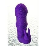 Vibrator, silicone, purple, 18 cm