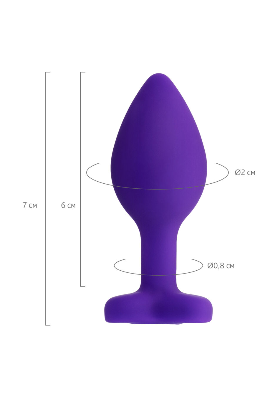 Diamond Heart Anal Plug 7 cm