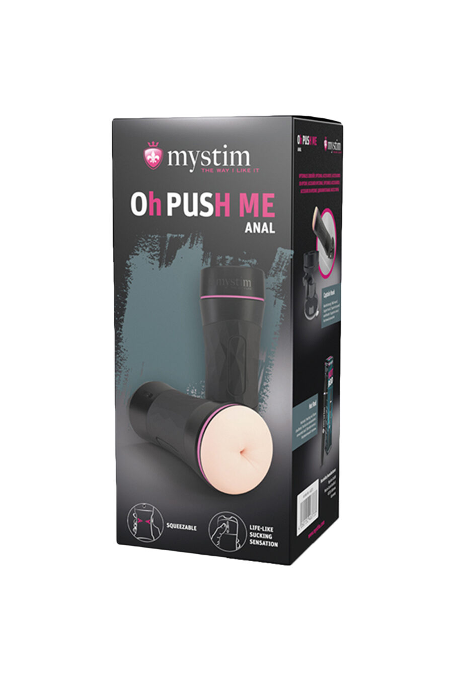 Mystim OH PUSH ME Anal Masturbator, TPE, Ten, 21,5 cm