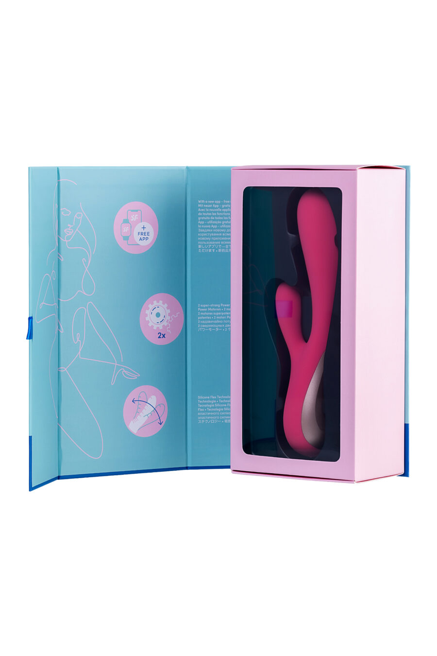 Satisfyer Mono Flex Connect App Red Vibratör, 20,4 cm