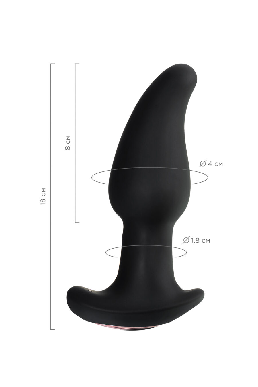 Hurricane Anal Plug, Silikon, siyah, 14 cm