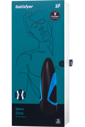 Satisfyer Men One Masturbator gerçekçi Olmayan Tatmin Edici Erkekler, silikon, siyah, 25,5 cm