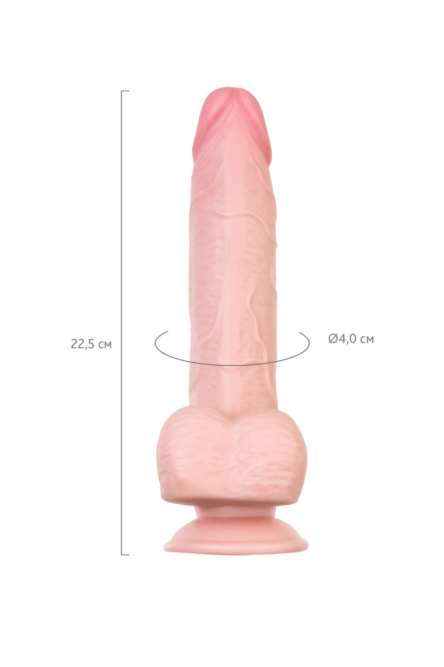 Gerçekçi Yapay Penis, 22,5 cm