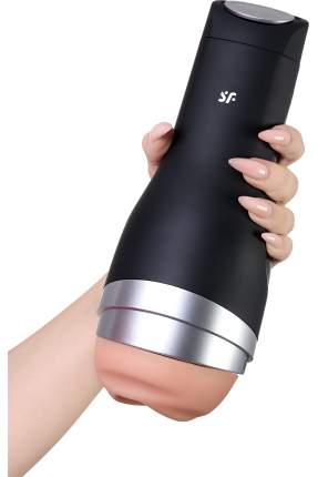 Satisfyer Men Classic Masturbator gerçekçi Olmayan, TPE, gümüş, 25,4 cm