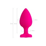 ToDo by Toyfa Diamond Heart Anal Plug, silikon, pembe, 9,5 cm, Ø 4 cm