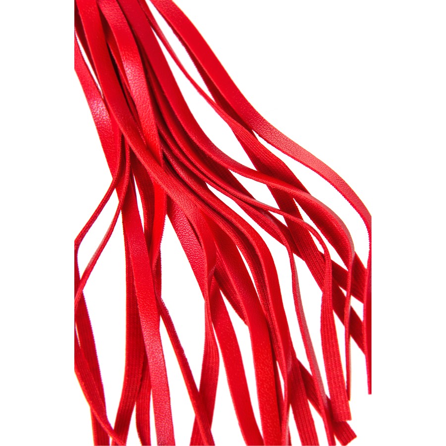 BDSM Whip PU leather, red, 28 cm